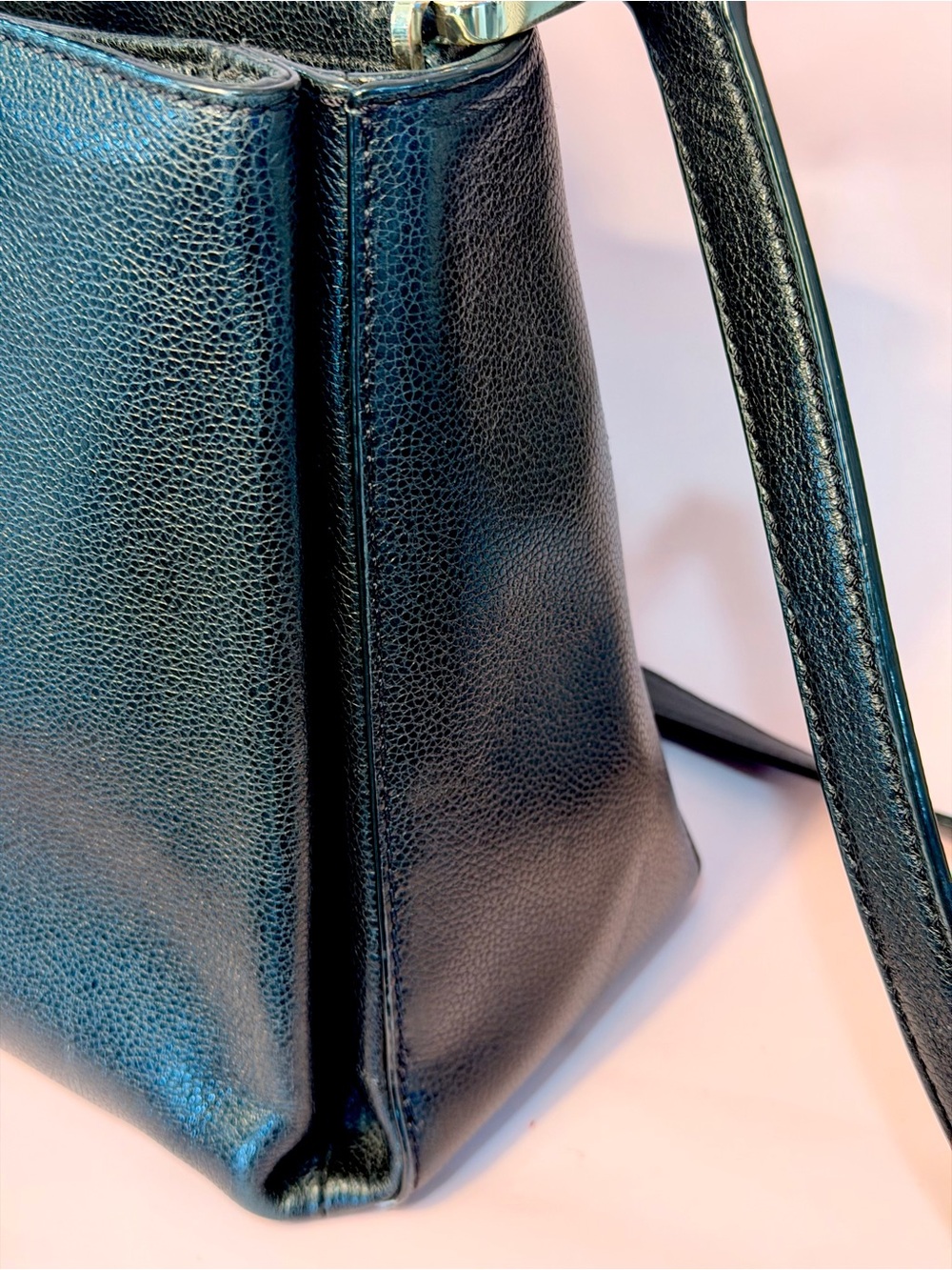 kate spade Black Pebbled Leather Top-Handle Briefcase - Picture 9 of 15